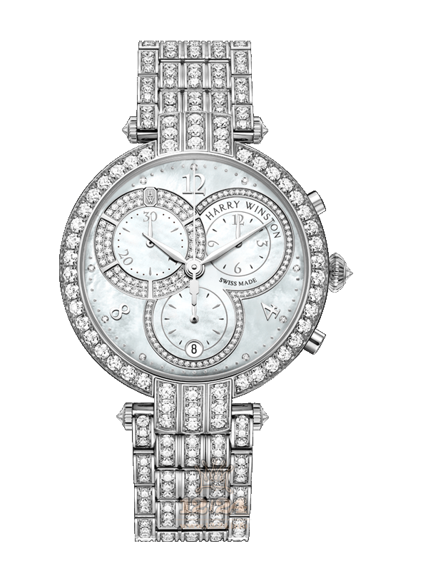 Harry Winston The Premier Collection Watch PRNQCH40WW003 40 mm White gold Case White Blue Dial
