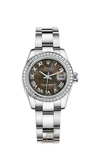 Rolex Lady-Datejust Watch 179384-0052 26 mm Steel / White gold Case Black Dial