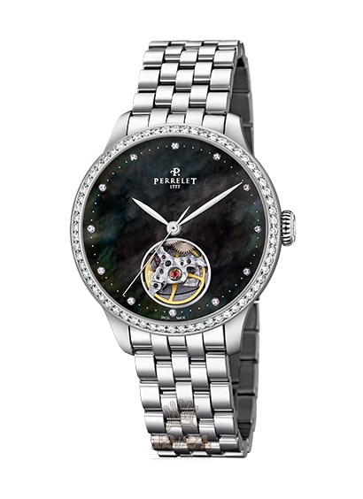 Perrelet First Class Watch A2069/4 35 mm Stainless steel Case Black Dial