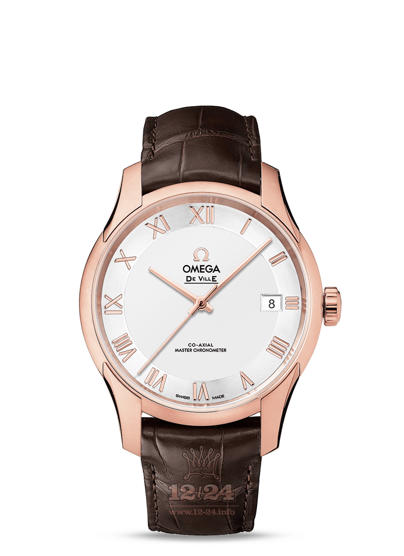 Omega Hour Vision Watch 433.53.41.21.02.001 41 mm Pink gold Case Silver Dial