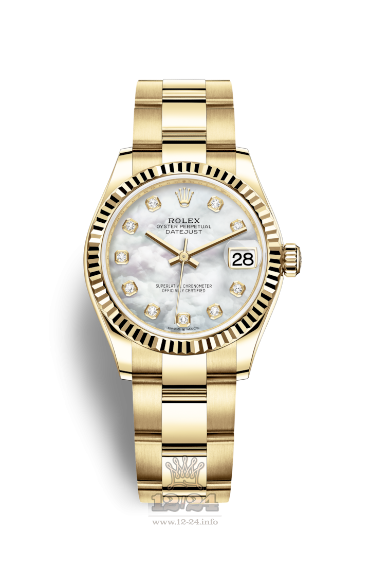 Rolex Datejust Watch 278278-0017 31 mm Yellow gold Case White Dial