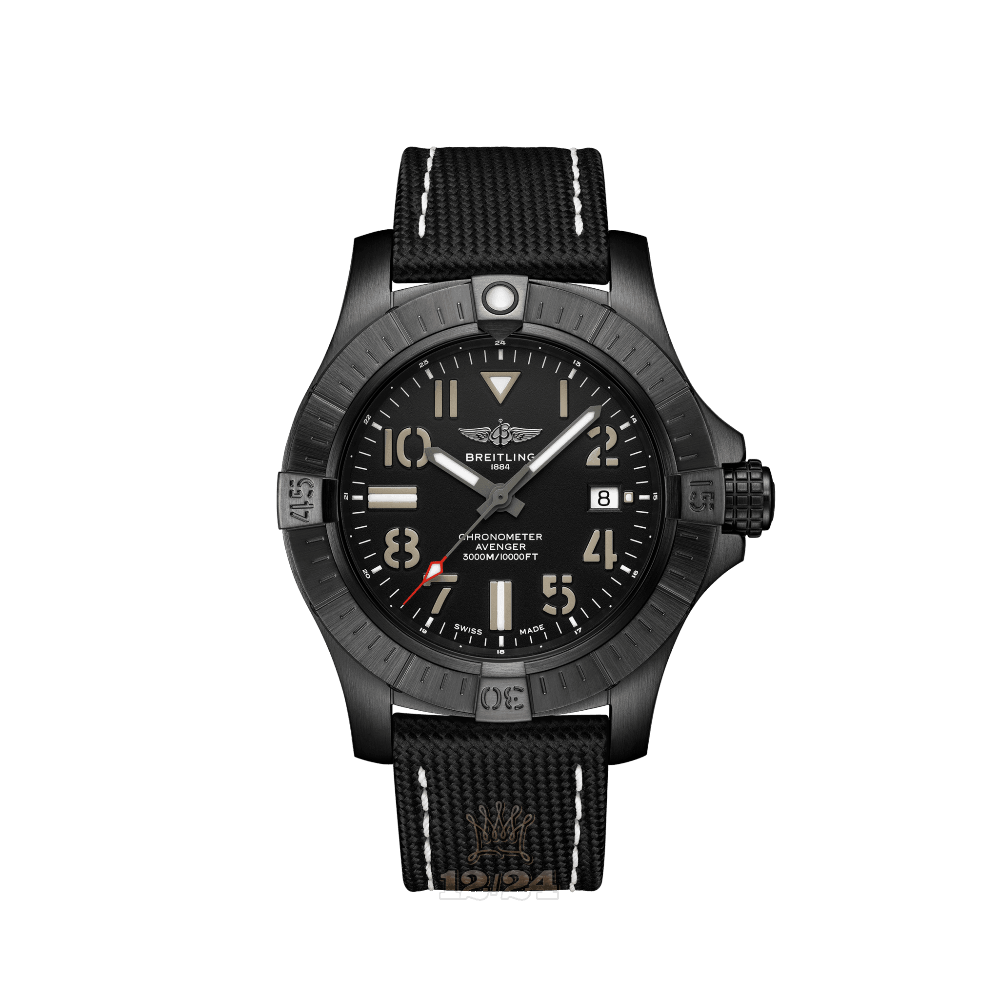 Breitling Avenger Watch V17319101B1X1 45 mm Titanium DLC coating Case Black Dial