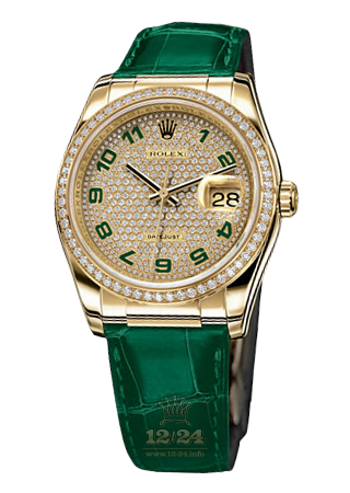Rolex Datejust Watch 16188 Yellow gold Case Silver Golden Dial
