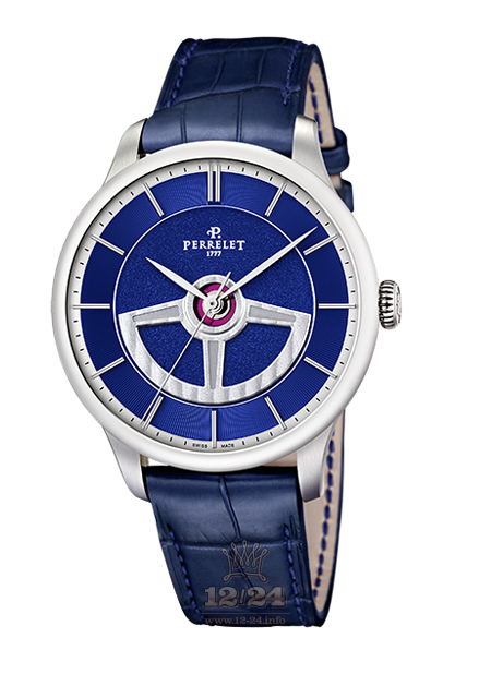 Perrelet First Class Watch A1090/3 42 mm Stainless steel Case Dark blue Dial