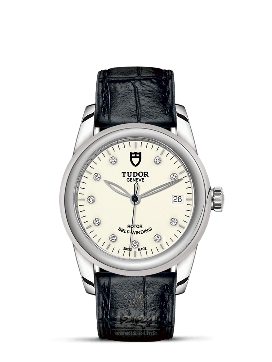 Tudor Glamour Watch M55000-0116 36 mm Stainless steel Case White Dial
