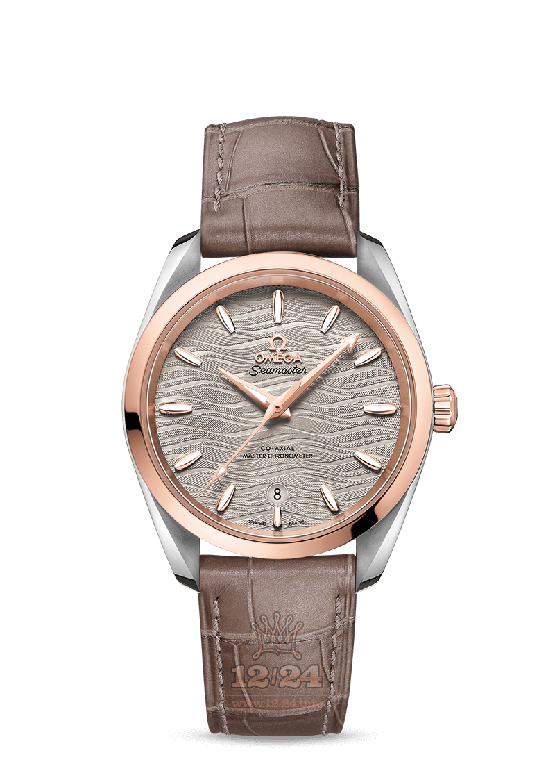 Omega Aqua Terra 150 M Watch 220.23.38.20.06.001 38 mm Steel / Pink gold Case Gray Dial