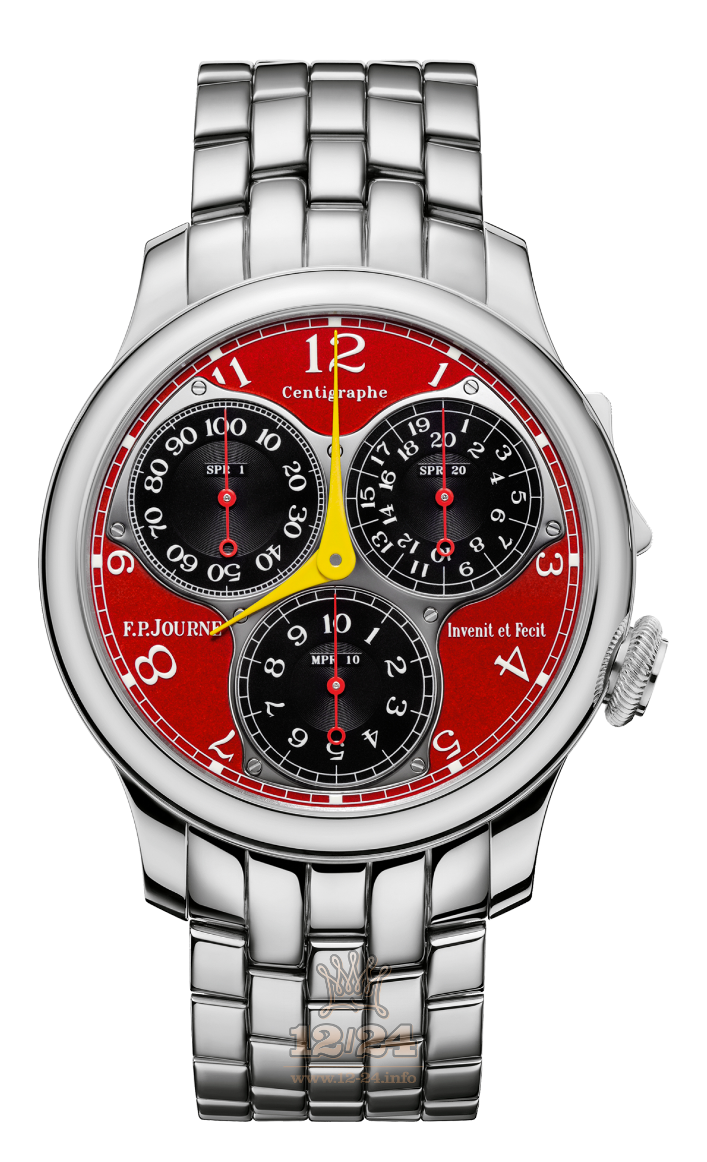 F.P.Journe Exclusive Pieces Watch FPJ-Co-ExclusivePieces-CentigrapheSovF-LN-Pl 40 mm Platinum Case Black Red Dial