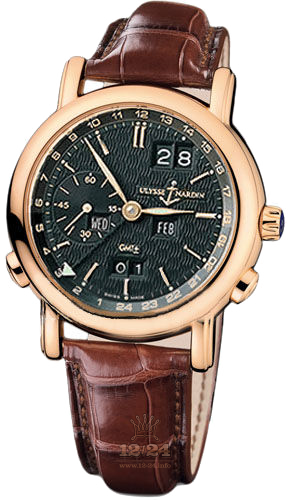 Ulysse Nardin Classic Watch 326-22/92 38 mm Pink gold Case Black Dial