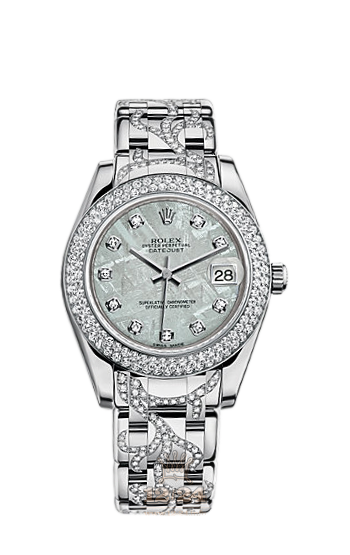 Rolex Pearlmaster Watch 81339-0046 34 mm White gold Case Gray Silver Dial