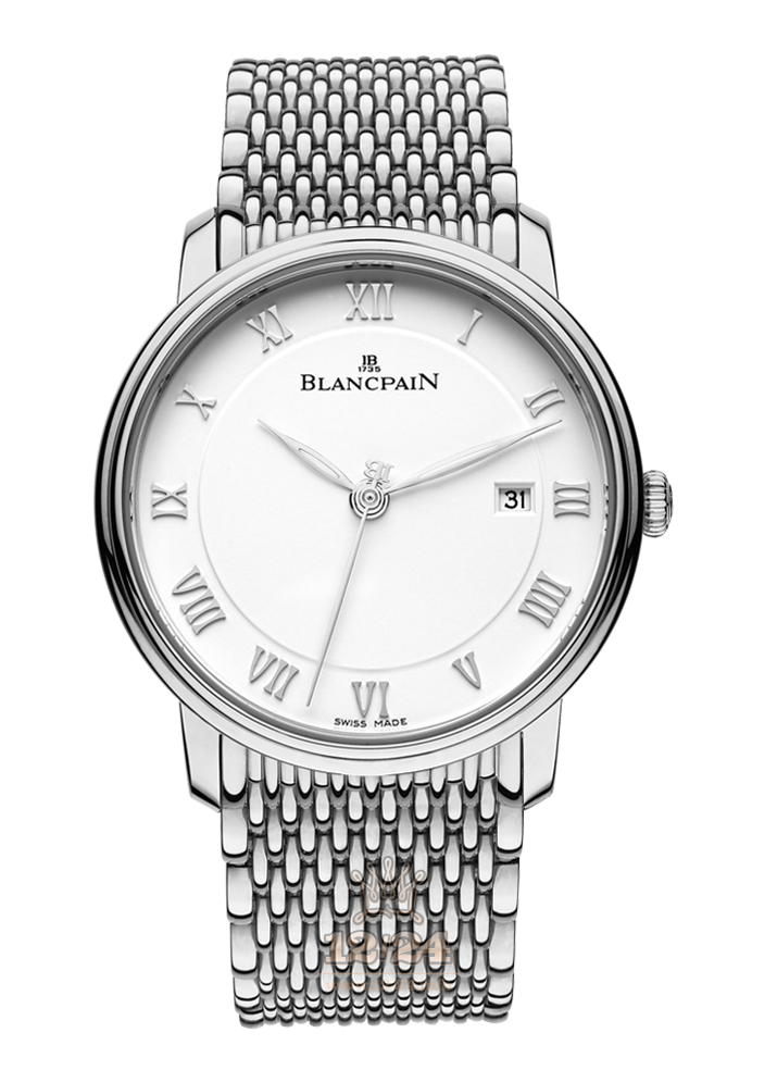 Blancpain Villeret Watch 6651-1127-MMB 40 mm Stainless steel Case White Dial