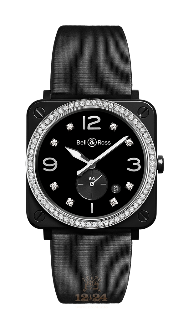 Bell & Ross Instruments Watch BRS-BL-CES-LGD/SSA 39 mm Ceramics Case Black Dial