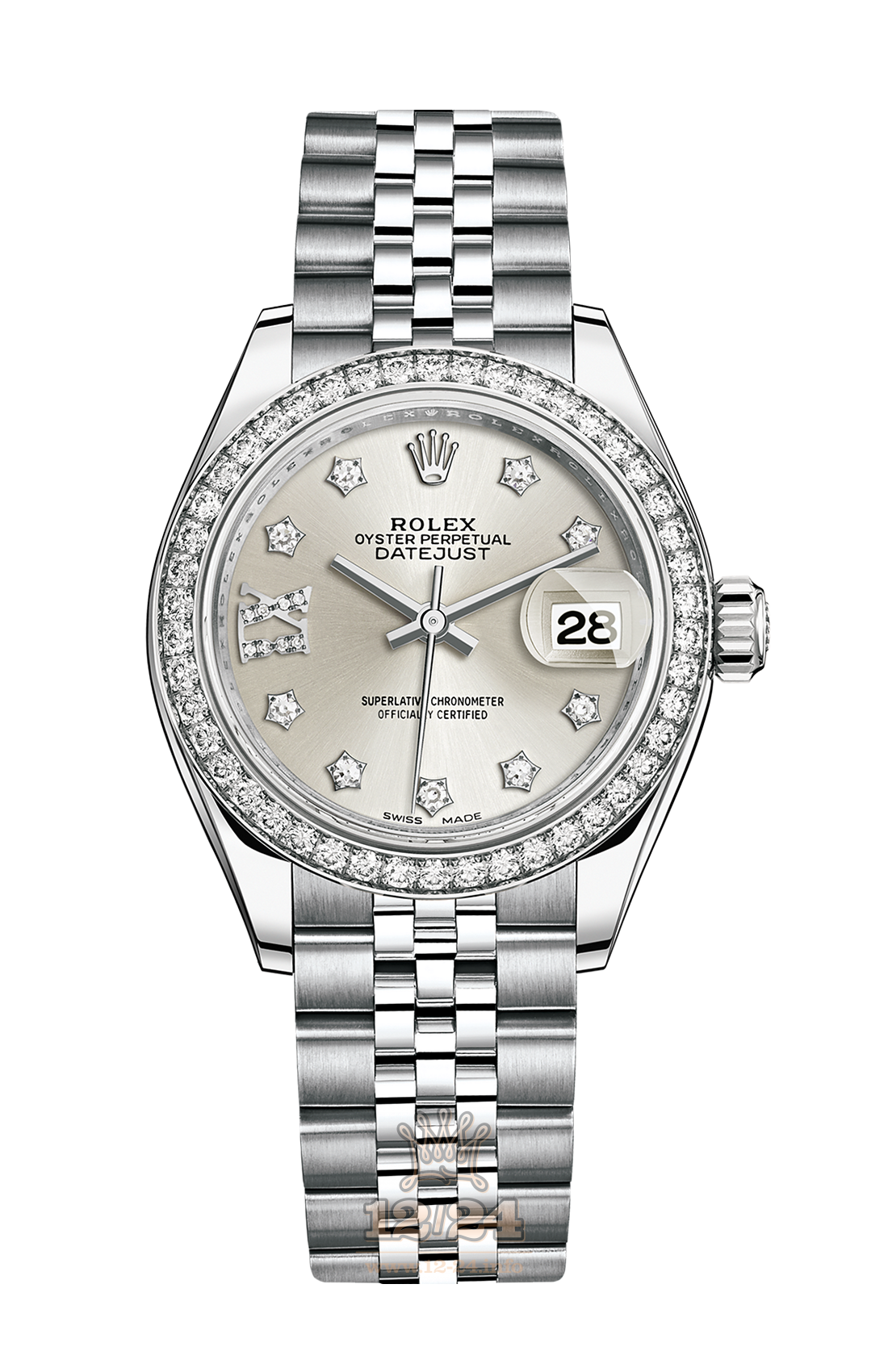 Rolex Datejust Watch 279384rbr-0021 28 mm Steel / White gold Case Silver Dial