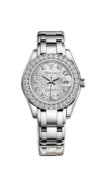 Rolex Pearlmaster Watch 80299-0073 29 mm White gold Case Silver Dial
