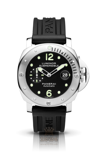 Panerai Luminor Watch PAM00024 44 mm Stainless steel Case Black Dial