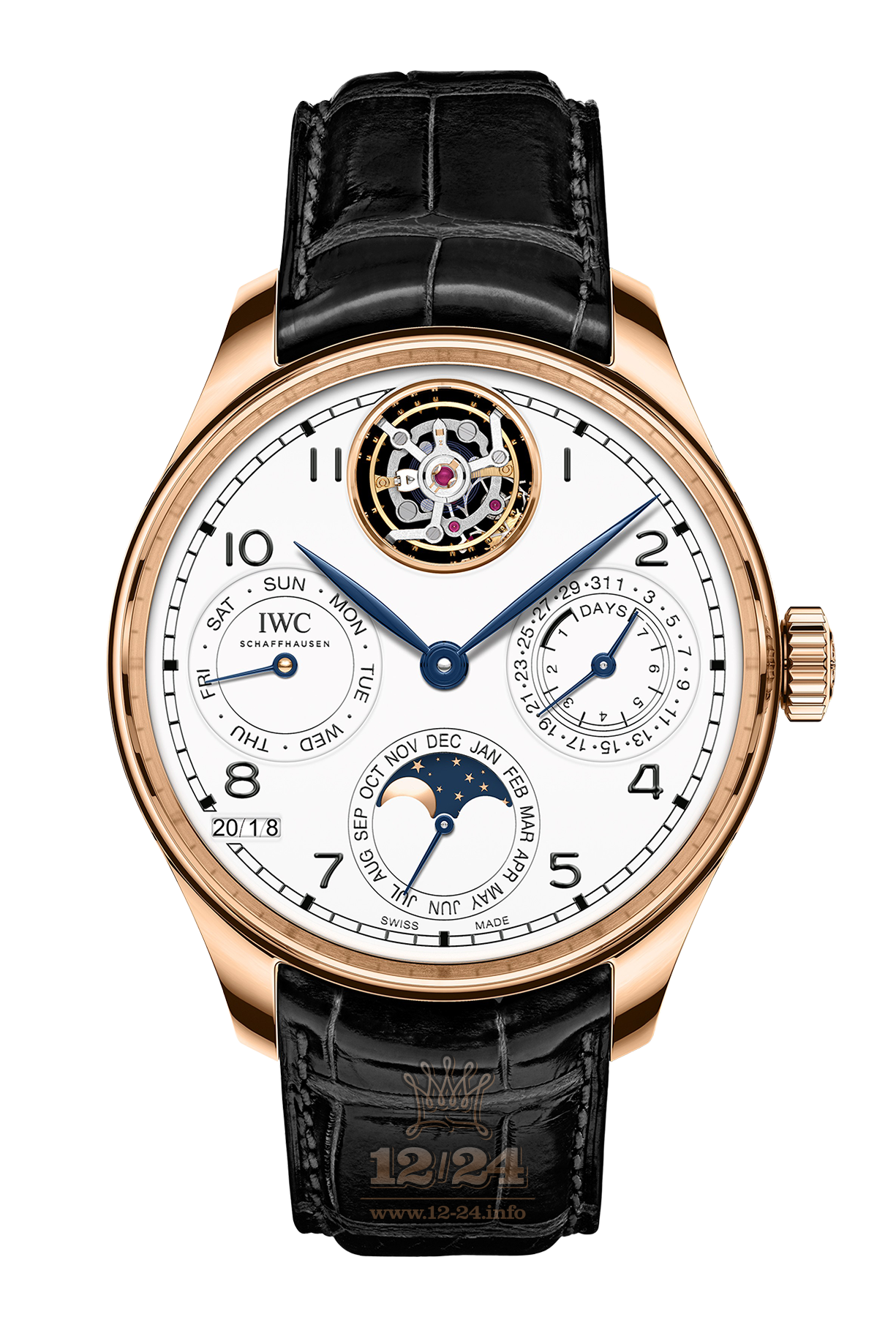 IWC Portugieser Watch IW504501 45 mm Pink gold Case White Dial