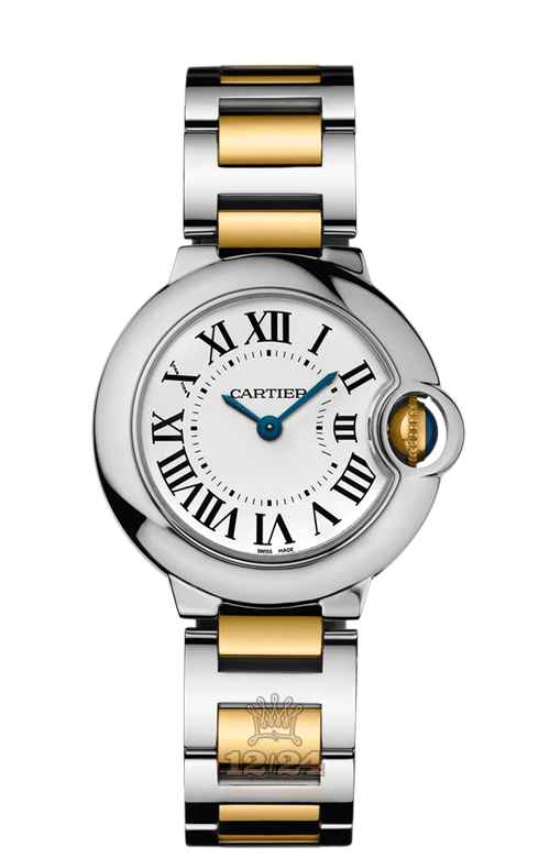 Cartier Ballon Bleu de Cartier Watch W69007Z3 29 mm Steel / Yellow gold Case Silver Dial
