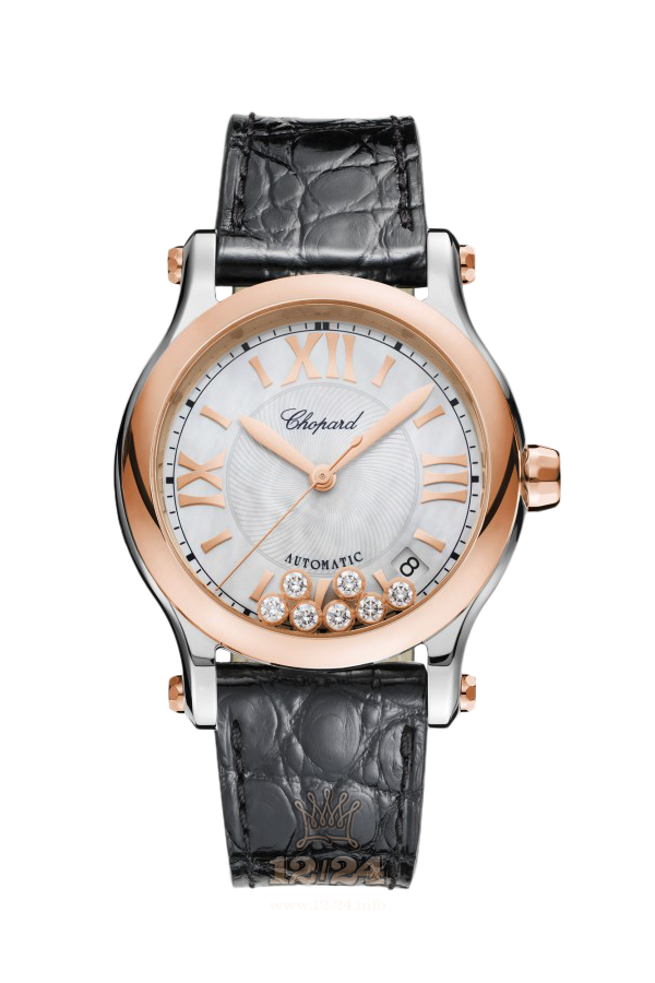 Chopard Happy Diamonds Watch 278559-6008 36 mm Steel / Pink gold Case White Dial