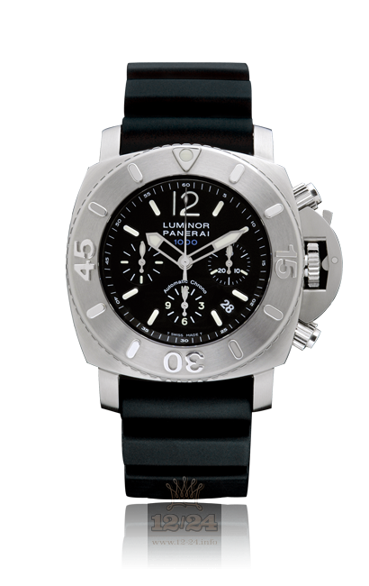 Panerai 2004 Watch PAM00187 47 mm Stainless steel Case Black Dial