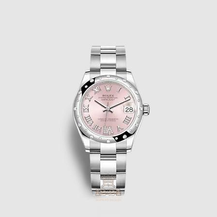 Rolex Datejust Watch 278344rbr-0025 31 mm Stainless steel White gold Case Pink Dial