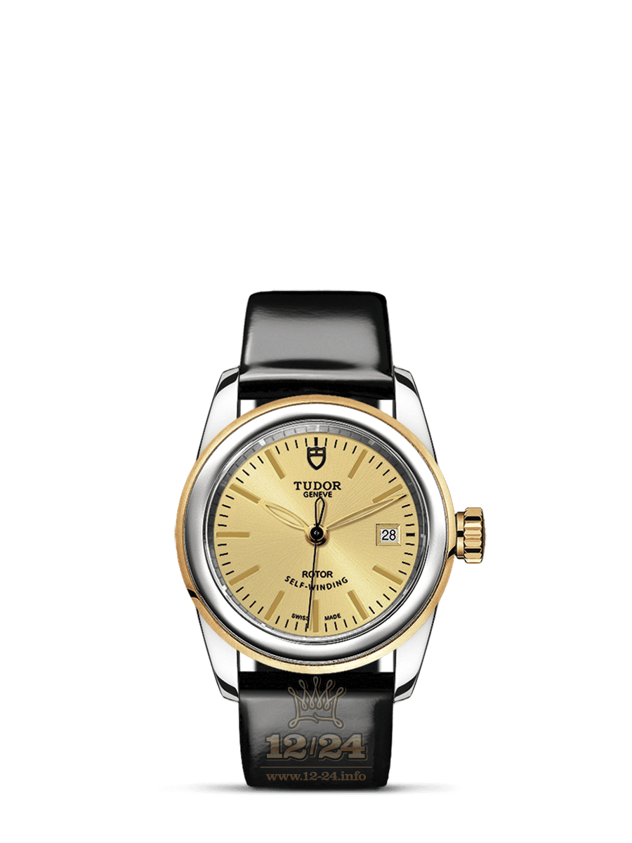 Tudor Glamour Watch M51003-0020 26 mm Stainless steel Yellow gold Case Golden Dial