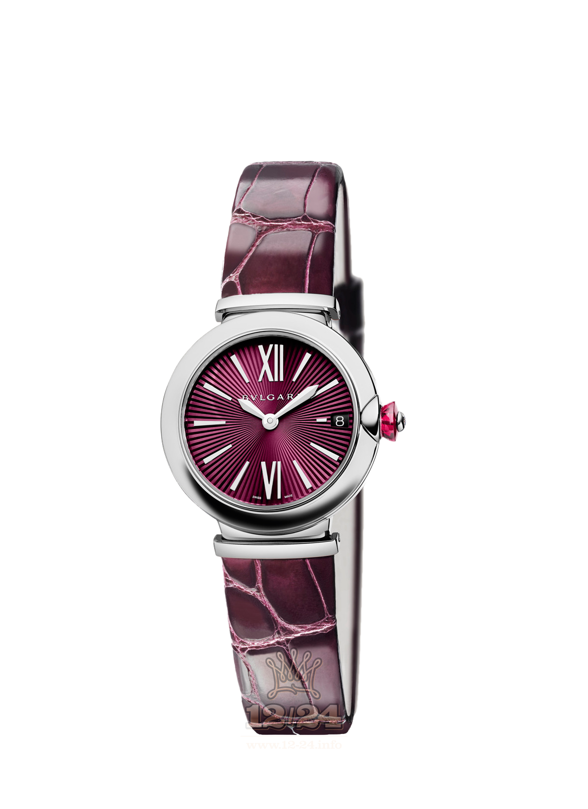 Bvlgari Lvcea Watch 102566 LU28C7SLD 28 mm Stainless steel Case Purple Dial