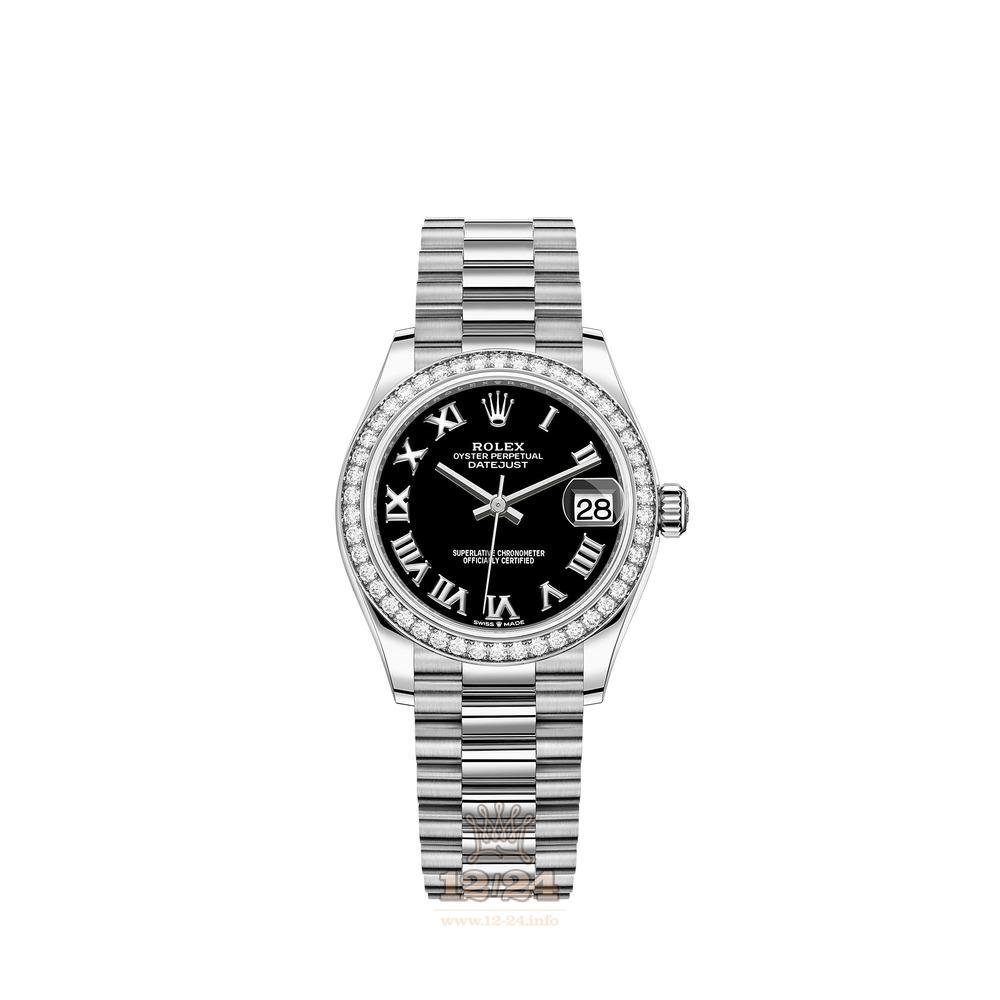 Rolex Datejust Watch 278289rbr-0011 31 mm White gold Case Black Dial