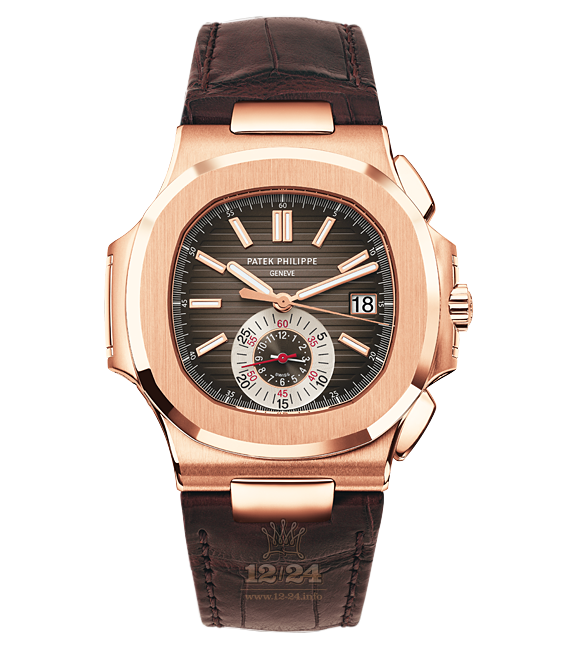 Patek Philippe Nautilus Watch 5980R-001 40 mm Pink gold Case Black Brown (chocolate) Dial