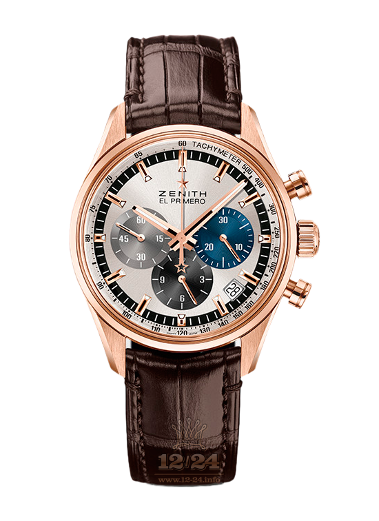 Zenith Chronomaster Watch 18.2150.400/69.C713 38 mm Pink gold Case Silver Dial