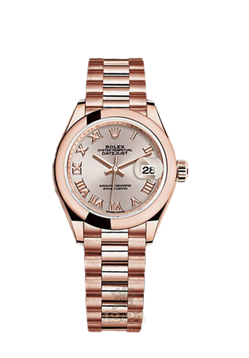 Rolex Datejust Watch 279165-0009 28 mm Pink gold Case Silver Pink Dial