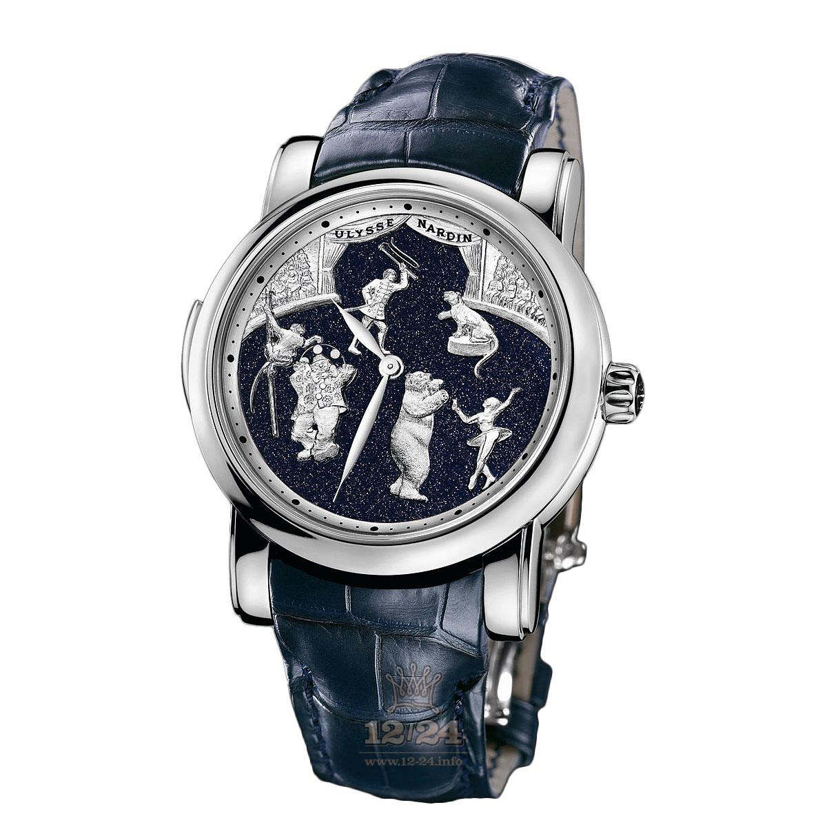 Ulysse Nardin Classic Watch 740-88 42 mm White gold Case Blue Painted Dial
