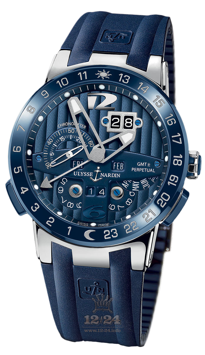Ulysse Nardin Executive Watch 320-00-3/BQ 43 mm White gold Case Blue Dial