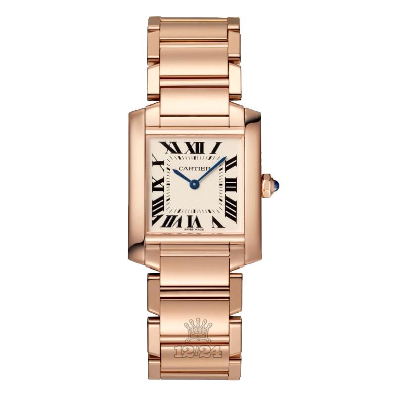 Cartier Tank Watch WGTA0030 30 mm Pink gold Case Golden Dial