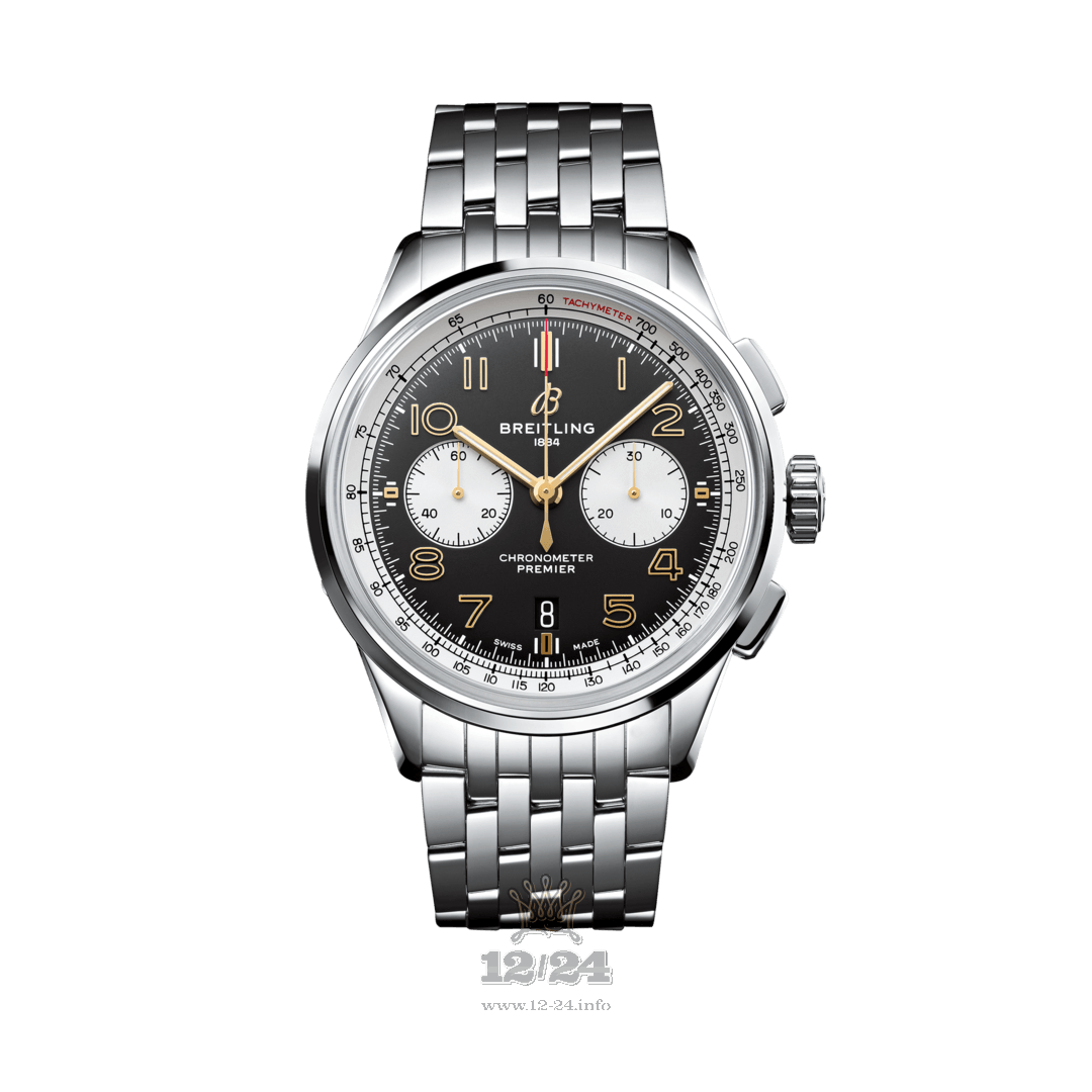 Breitling Premier Watch AB0118A21B1A1 42 mm Stainless steel Case Black Dial