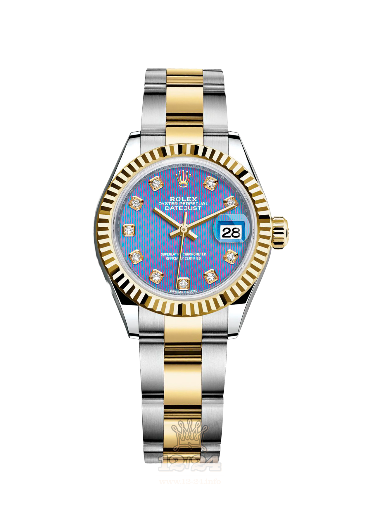 Rolex Datejust Watch 279173-0018 28 mm Steel / Yellow gold Case Dark blue Purple Dial