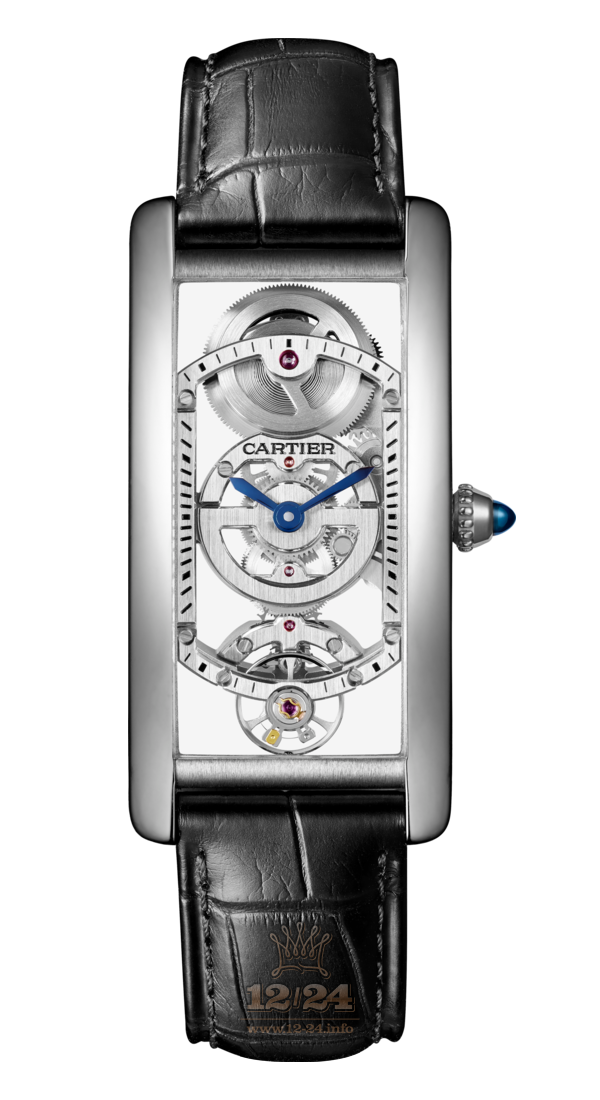 Cartier Tank Watch WHTA0009 White gold Case Silver Dial