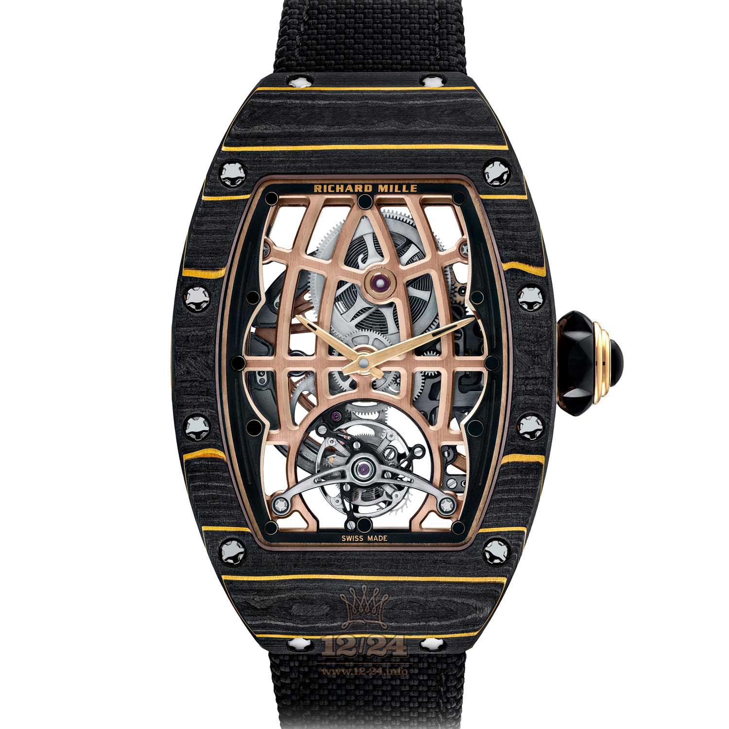 Richard Mille Men's Collection Watch RM 74-02 Automatic Winding Tourbillon 53 mm Carbon Case