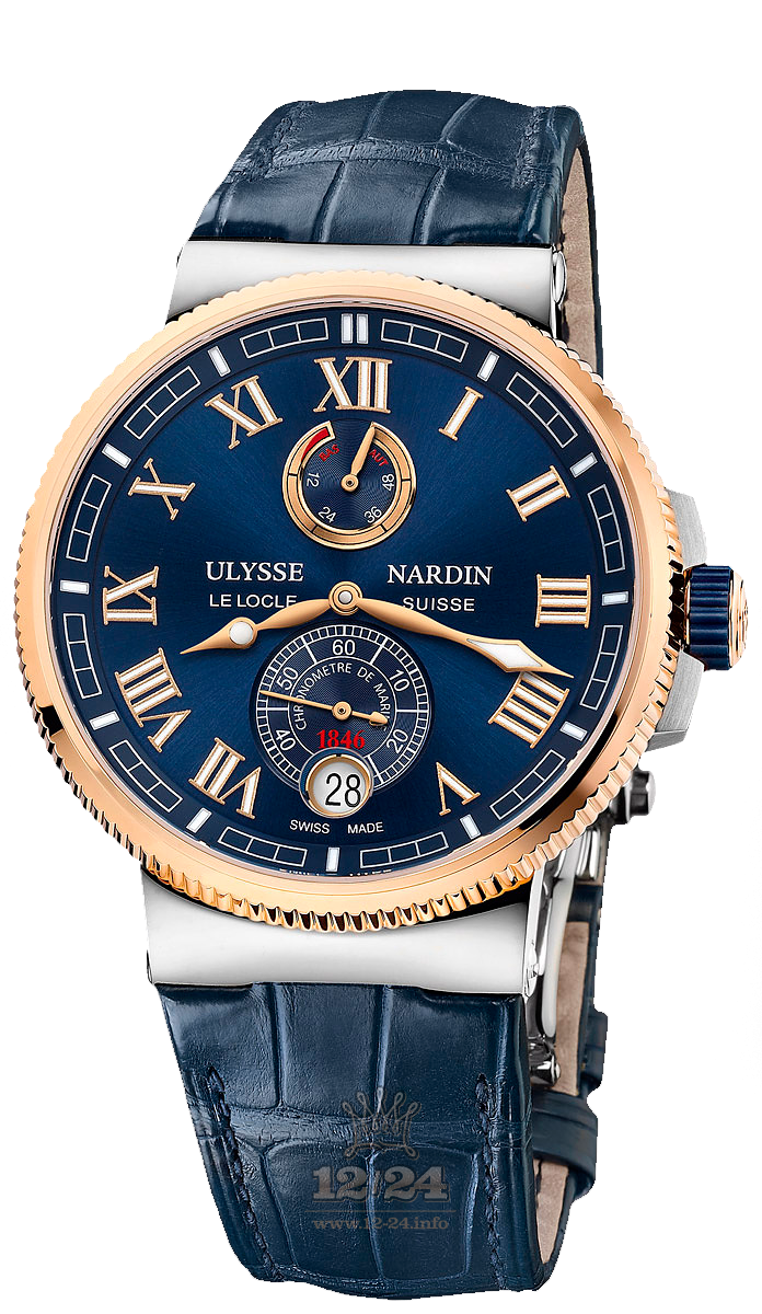 Ulysse Nardin Marine Watch 1185-126/43-BQ 43 mm Steel / Yellow gold Case Blue Dial