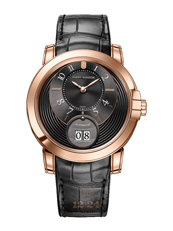 Harry Winston Midnight Collection Watch MIDABD42RR002 42 mm Pink gold Case Black Dial