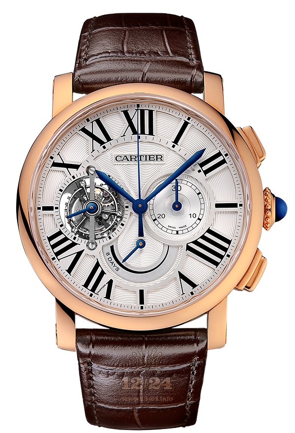 Cartier Rotonde de Cartier Watch W1556245 45 mm Pink gold Case White Silver Dial