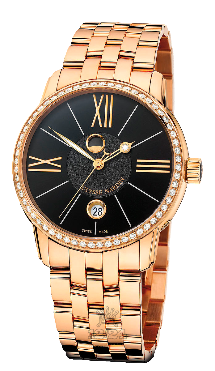 Ulysse Nardin Classic Watch 8296-122B-8/42 40 mm Pink gold Case Black Dial