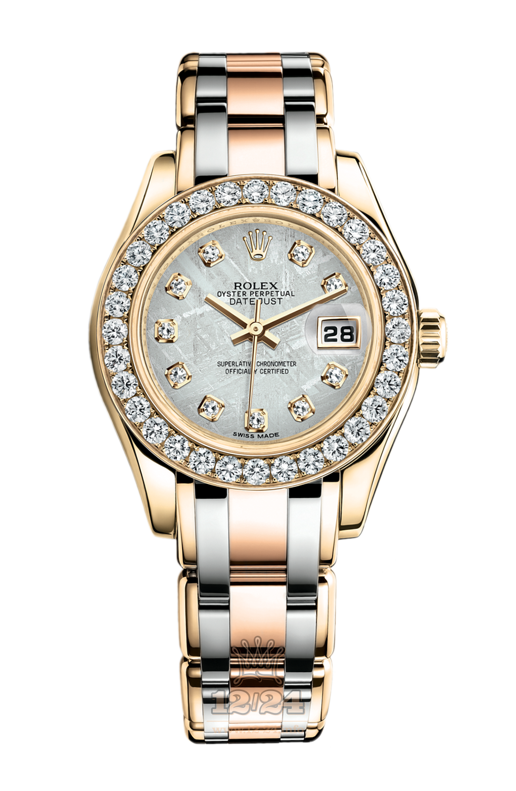 Rolex Lady-Datejust Watch 80298-0065 29 mm Yellow gold Case Gray Dial
