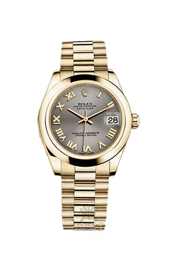 Rolex Datejust Watch 178248-0092 31 mm Yellow gold Case Gray Dial