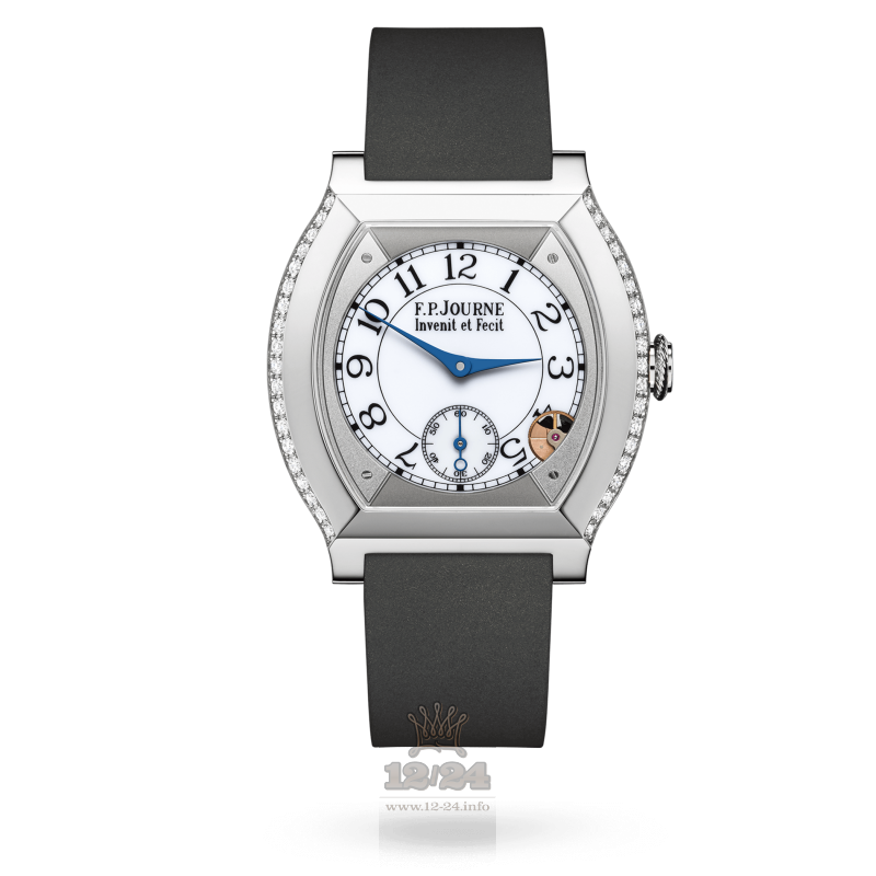 F.P.Journe Elegante Watch 40 mm titanium 2 rows diamonds 40 mm Titanium Case White Dial