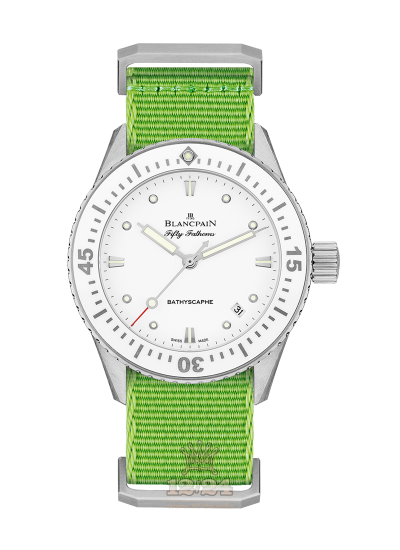Blancpain Fifty Fathoms Watch 5100-1127-NAH 38 mm Stainless steel Case White Dial