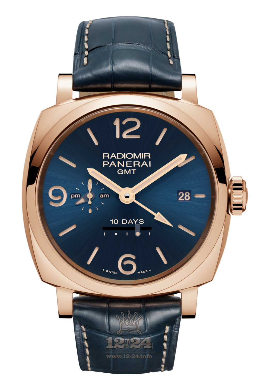 Panerai Radiomir 1940 Watch PAM00659 45 mm Pink gold Case Dark blue Dial