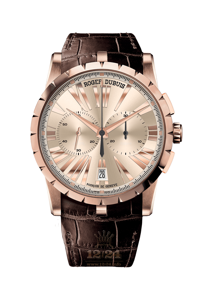 Roger Dubuis Excalibur Watch RDDBEX0390 42 mm Pink gold Case Golden Dial
