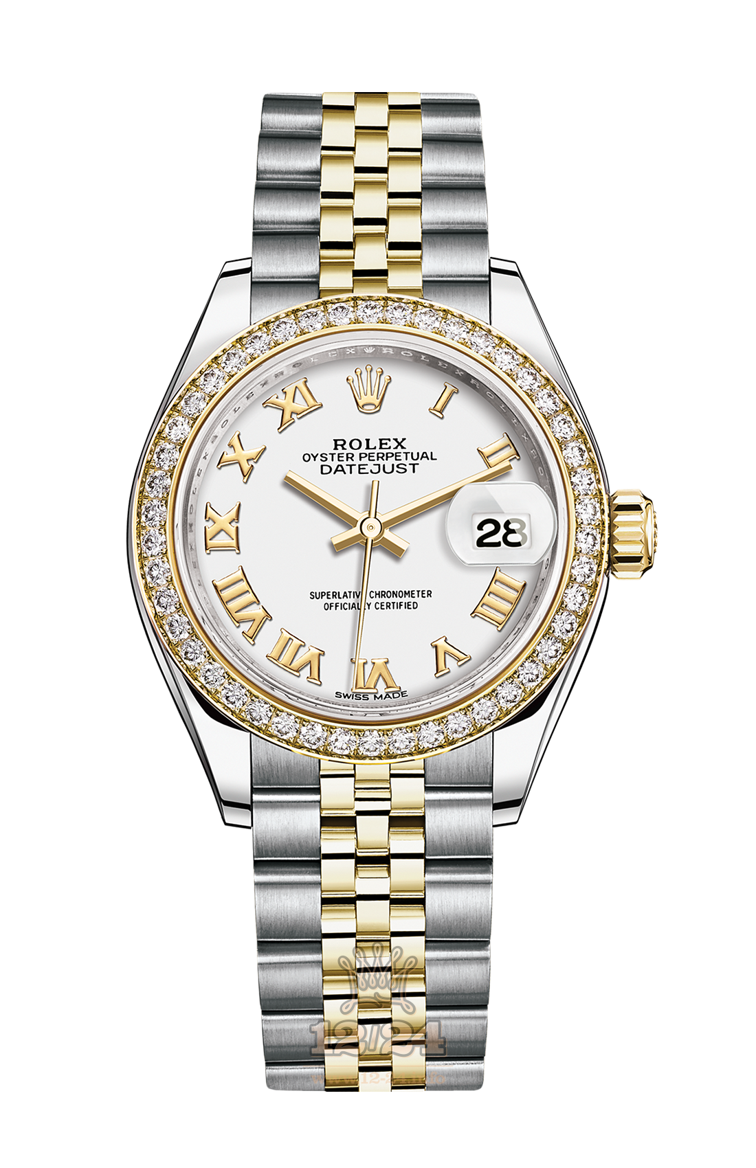 Rolex Datejust Watch 279383rbr-0023 28 mm Steel / Yellow gold Case White Dial