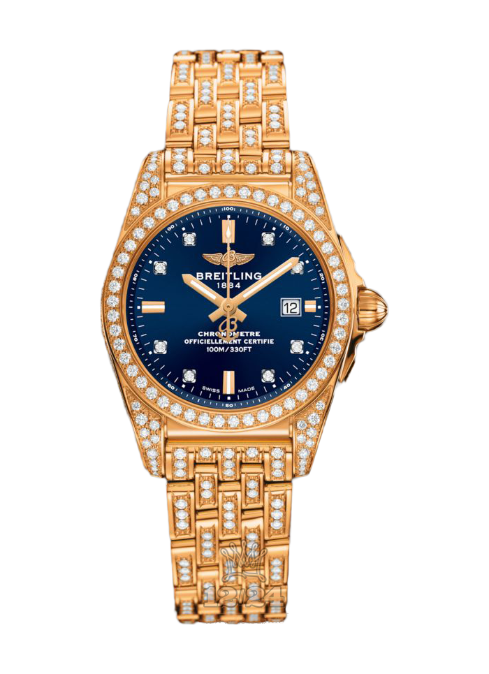Breitling Galactic Watch H72348AF|C964|791T 29 mm Pink gold Case Dark blue Dial