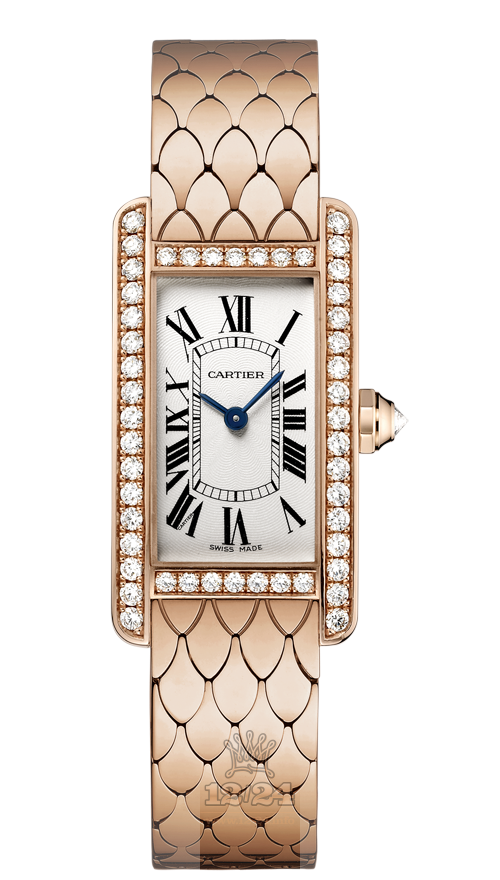 Cartier Tank Watch WB710008 35 mm Pink gold Case Silver Dial