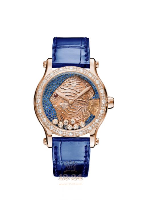 Chopard Happy Sport Watch 274891-5019 36 mm Pink gold Case Painted Dial